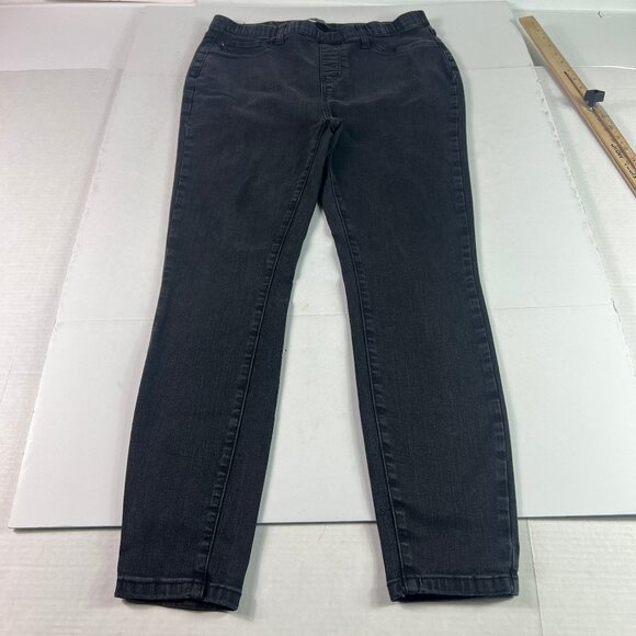 Judy Blue Jeans Women's 32x27* Skinny Pull On High Rise Crop Black Denim Tag 32 - Picture 1 of 16